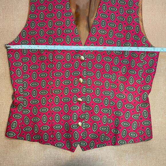Vintage David Brooks Vest Classic Tailored Paisley Lined Preppy Academia size 6 - Picture 5 of 9